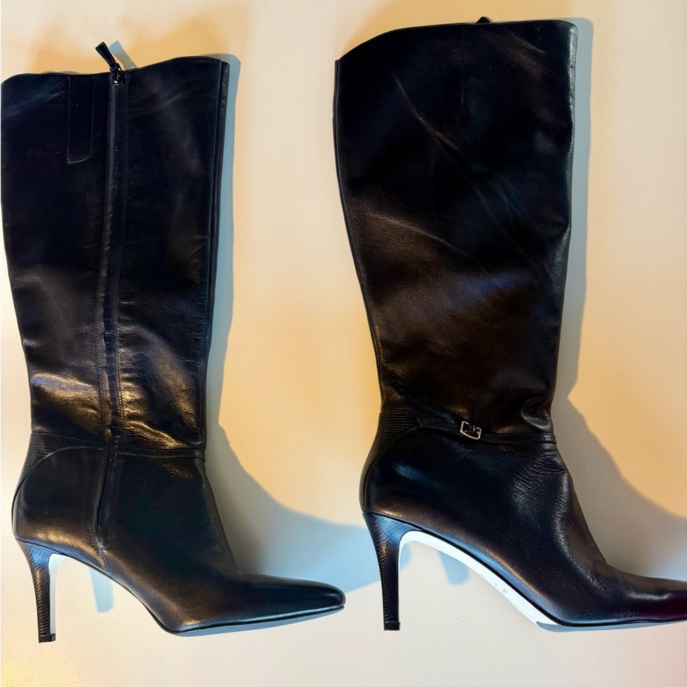 Cole Haan Garner Black Leather Knee-High boots- Size 9